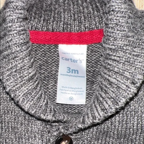 Carter's Gray Button-Up Sweater - Picture 2 of 14